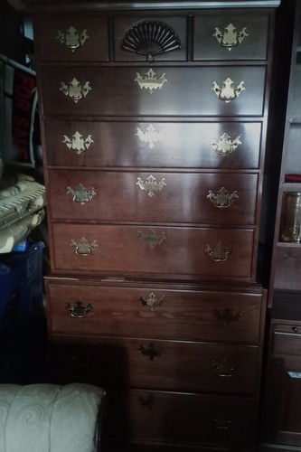 Antique mahogany tall boy - antique,