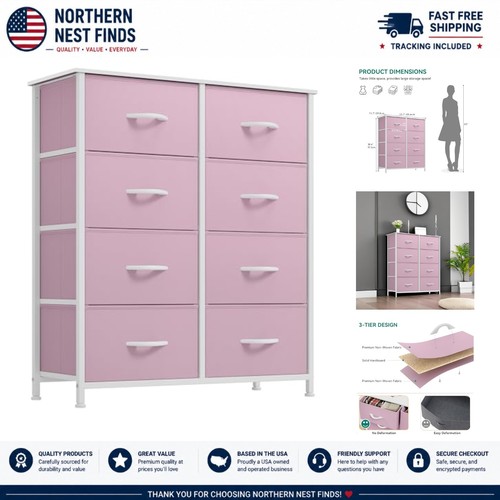 Fabric dresser drawers tall - dresser,