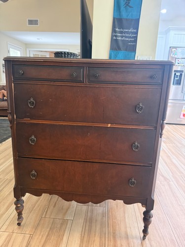 Vintage tall dresser dark - dresser,,